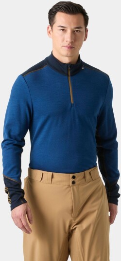 Helly Hansen Herre Lifa Merino Mellomvekt 1/2 Glidelås Basislag Blå L