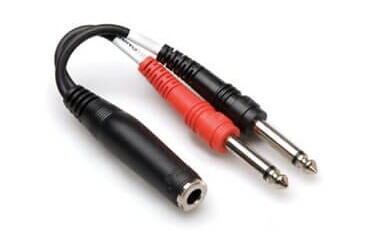 Hosa YPP136 bal. hun-Jack/2x ubal. han-Jack 15cm sort
