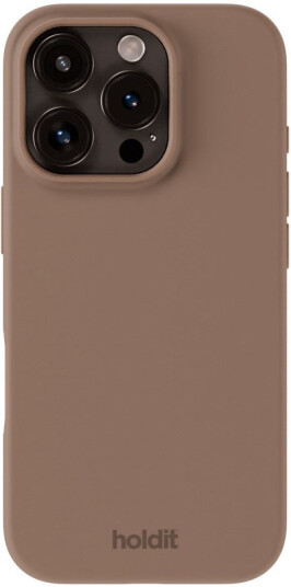 Holdit Silicone iPhone 16 Pro Max deksel mochabrun