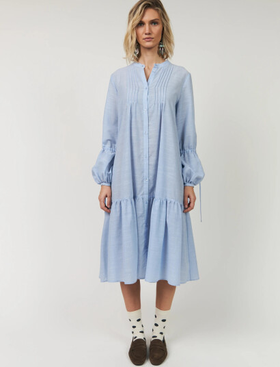 Lollys Laundry Alannall Maxi Dress Ls Blue XS