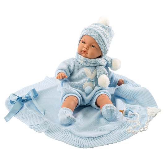 Llorens Babydukke Lyseblå klær 38 cm