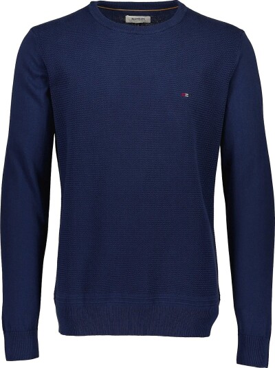 Bison Structured O Neck Knit DK NAVY XL Bison Structured O Neck Knit DK NAVY XL