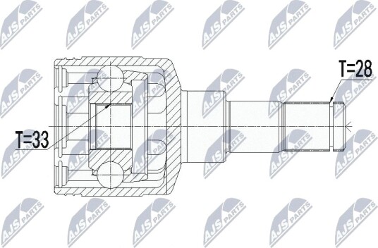Nty Drivknute drivaksel NTY NPW SU 018