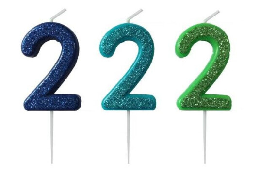 Kakelys 2 m/glitter blå/grønn Kakelys 2 m/glitter blå/grønn