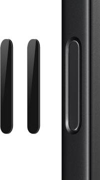 Northjo kamerakontrollknapp herdet glassbeskyttelse for iPhone 16 Pro/16 Pro Max/16/16 Plus - 2 stk. - Svart