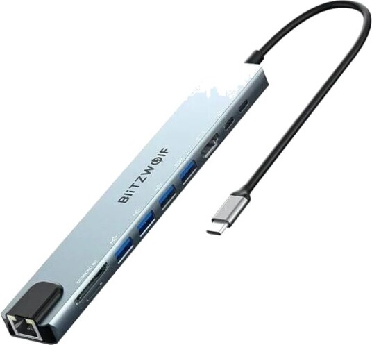 BlitzWolf BW TH5 10in1 USB C Dock sølv BW TH5 10in1 BlitzWolf BW TH5 10in1 USB C Dock sølv BW TH5 10in1