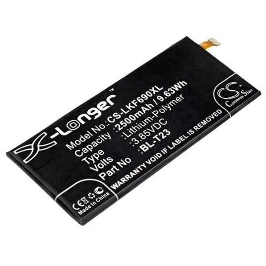 LG K580 batteri (2500 mAh 3.85 V, Sort) LG K580 batteri (2500 mAh 3.85 V, Sort)
