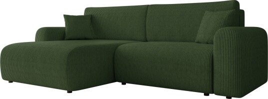 Brenor Sovesofa med sjeselong 3 seter Mørk grønn