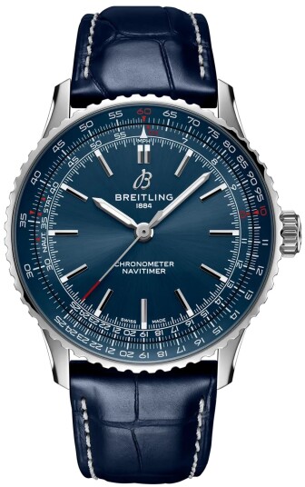 Breitling Herreklokke A17329161C1P1 Navitimer Automatic 41 Blå/Lær