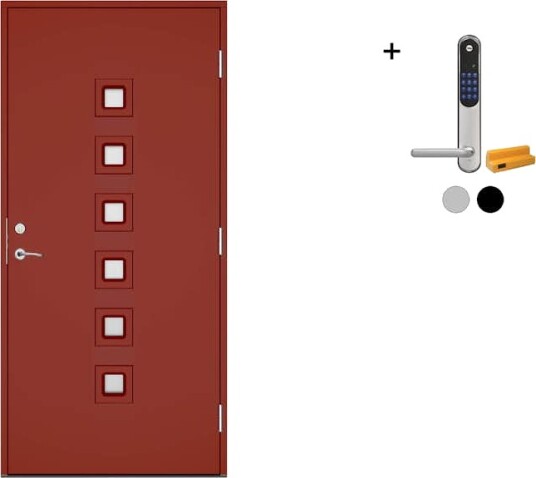 Ytterdør Swedoor Clever-Line+ Kvill med Yale Doorman Classic Home