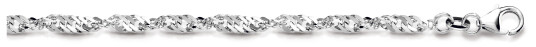 Armbånd i hvitt gull, 19 cm