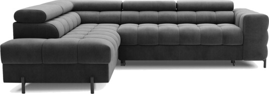 Hjørnesofa Eltap Ferucce 276x200x93 cm Paros 06 Mørkegrå Venstre