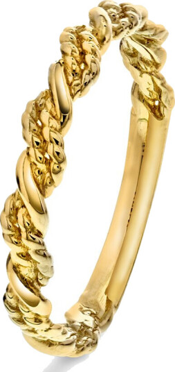Pan Jewelry Ring i 585 gult gull med tvinnet detaljer Pan Jewelry Ring i 585 gult gull med tvinnet detaljer