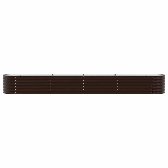 Høybed Brun 400x80x44 cm Galvanisert Stål Høybed Brun 400x80x44 cm Galvanisert Stål
