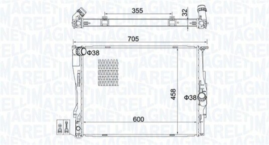 Radiator MAGNETI MARELLI 350213160700
