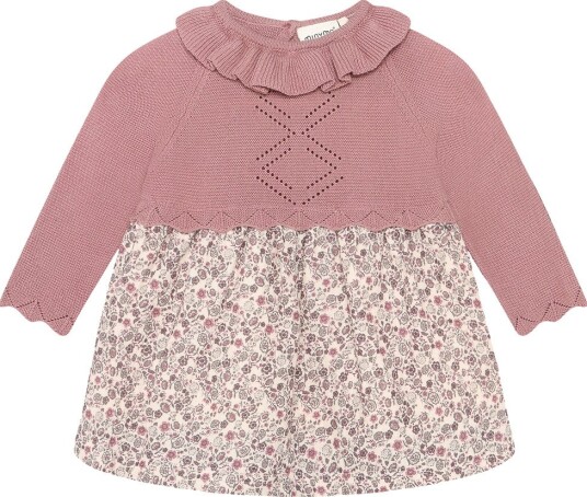 Minymo Dress Ls Aop   Pink   92