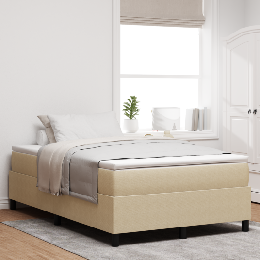 Box Spring Seng Lys Grønn Grå 120x200 cm Cordfløyel