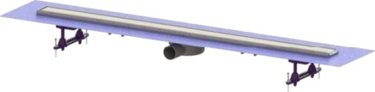 Kessel Linearis Compact Lineært Dusjavløp, L=1150, Sideavløp Dn50 Med Fabrikkmontert Matte