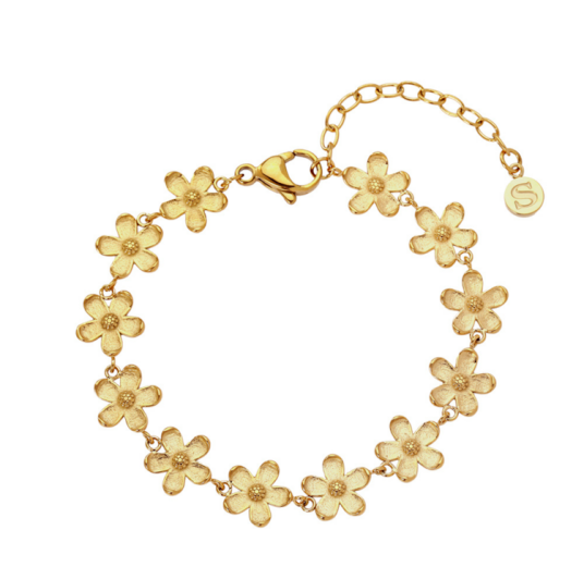 Sistie 2Nd Camellia Bracelet Forgylt Rustfritt stål 14 16 cm Sistie 2Nd Camellia Bracelet Forgylt Rustfritt stål 14 16 cm