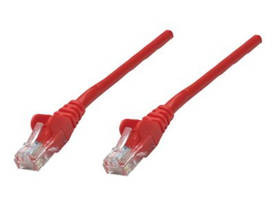 Intellinet Network Patch Cable Cat5e 15M Red Cca U/Utp Pvc Rj45 Gold Plated Contacts Snagless Booted Lifetime Warranty Polybag Koblingskabel Rj-45 Hann Til Rj-45 Hann 15 M Utp Cat 5E Formstøpt Uten Hindringer Rød