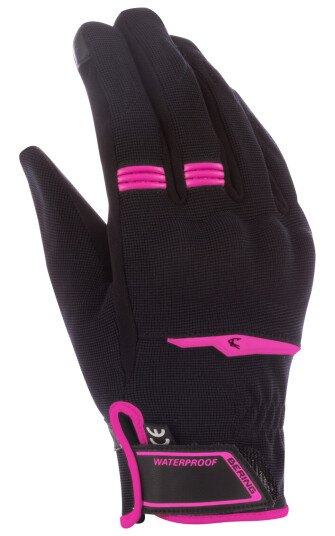 Bering MC-Hansker  Borneo Dame Svart-Fuksia