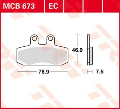 Bremseklosser TRW MCB673EC