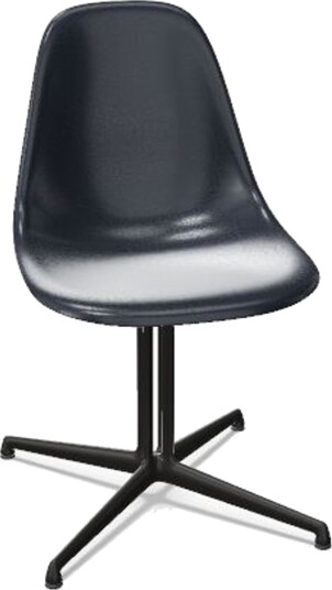 Vitra Eames Fiberglass DSL Spisestol Marineblå/Glatt Basic Mørk