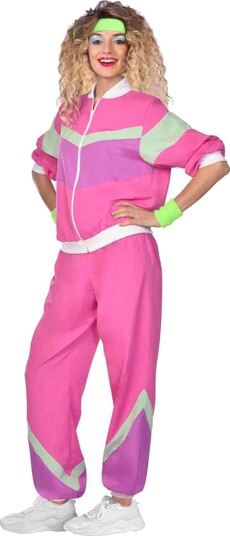 Riethmüller 80-talls Grilldress Rosa Kostyme Large 9910375