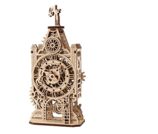Ugears 3D Tremodell Byggesett   44 deler   Tretårn Ur