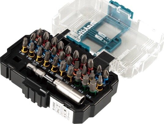Makita 31 Deler Spissett for Skrutrekker med Torx, Phillips, Pozidriv, Hex og Slot