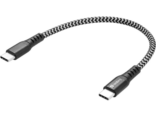 Sandberg Survivor 0.2m USB-C Kabel 100W med Kevlar for Hurtiglading