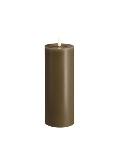 Moods & More LED pillar candle   Melted Dark sand   74x200 mm