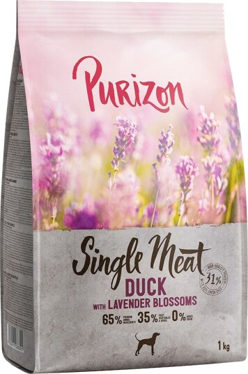 Purizon Tørrfôr Adult Single Meat Dog And Med Lavendelblomster Kornfri 4 X 1 kg Purizon Tørrfôr Adult Single Meat Dog And Med Lavendelblomster Kornfri 4 X 1 kg