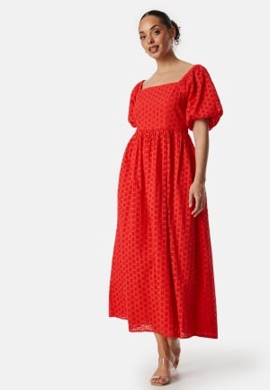 SELECTED FEMME Slfanelli On Off Ankle Dress Flame Scarlet 34