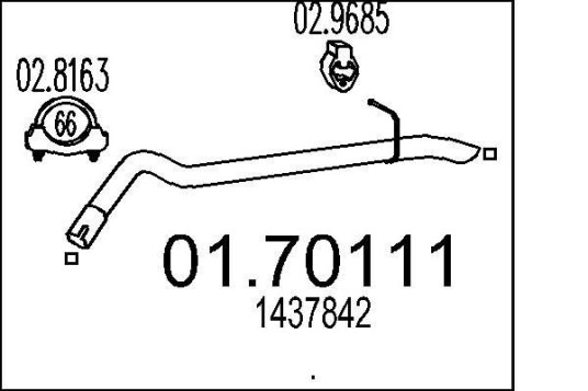 Eksosrør MTS 01.70111