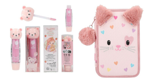 Princess Mimi Pencil Case + Lip Gloss Bundle