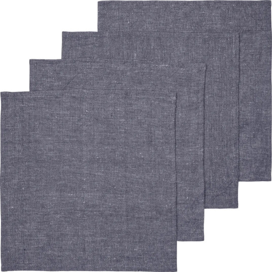 Ferm Living Hale serviett 4 pk Indigo blue 35x35 cm