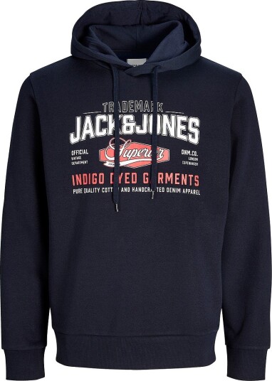 Jack & Jones Hettegenser Jjelogo Sweat Hood 2 Col Aw26 Sn 2 pack Blå