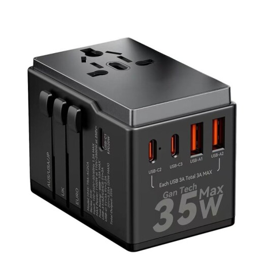 Dudao A35 Universal reseadapter Svart Dudao A35 Universal reseadapter Svart