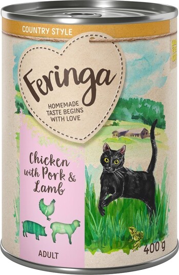 Feringa Våtfôr Country Style Meny Gris & Kylling Lam 6 X 400 G