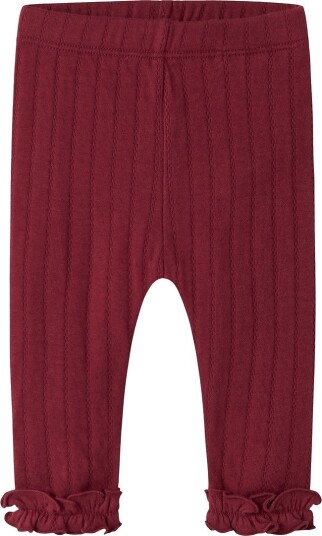 Lil' Atelier NbfRiver Leggings Sykkelrød 68 for Barn med Elastisk Midje