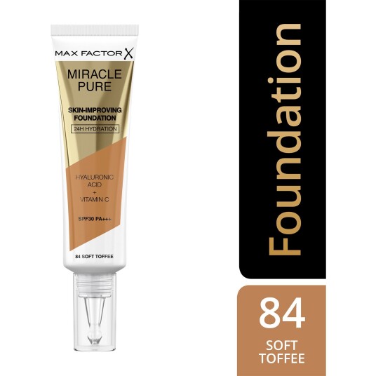 Max Factor Miracle Pure Foundation Soft Toffee 30 ml - Fuktighetsgivende og Solfaktor 30