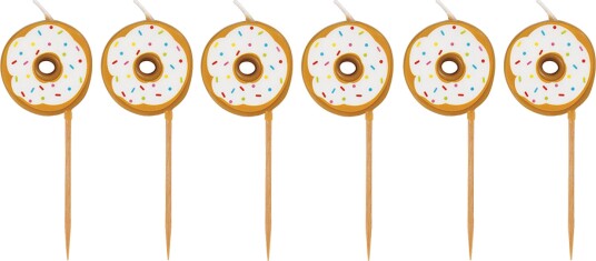 Unique Party Kakelys Donuts 6-pakning 19989
