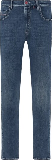Paul & Shark Men"s Red Rivet 5 Pockets Jeans MID BLUE DENIM 52