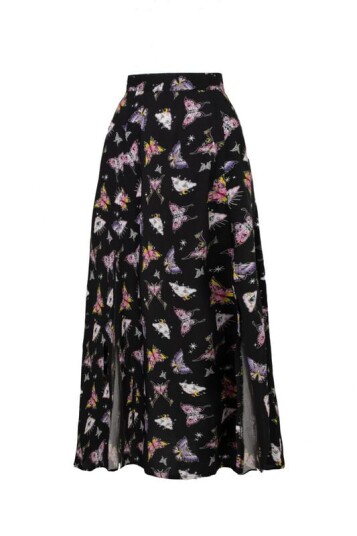 Hell Bunny Langt skjørt   Kocho Skirt   XS til 4XL   Damer   flerfarget