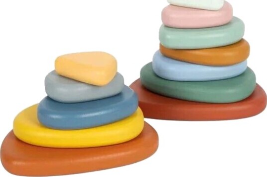 Small Foot - Wooden Montessori River Rocks Balance Game FSC