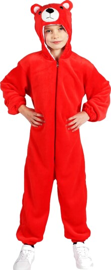 Thetru B.v. Onesie Rød Bjørn Barn Kostyme XX-Large 4362-4800-0164