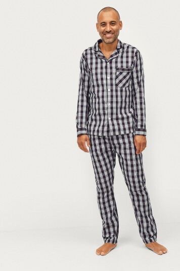 Ellos Collection Pyjamas Lance i poplin Blå Ellos Collection Pyjamas Lance i poplin Blå