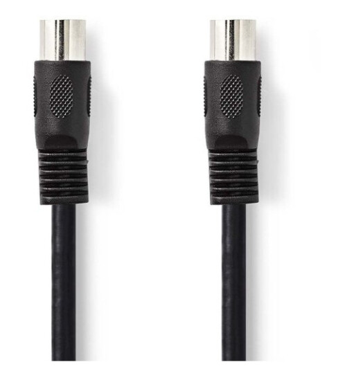 Nedis 3m DIN Lydkabel 5-pins Han Nikkel Belagt Sort
