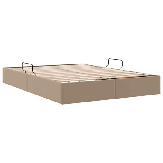 Seng med Oppbevaring Cappuccino 140 x 190 cm Kunstlær
